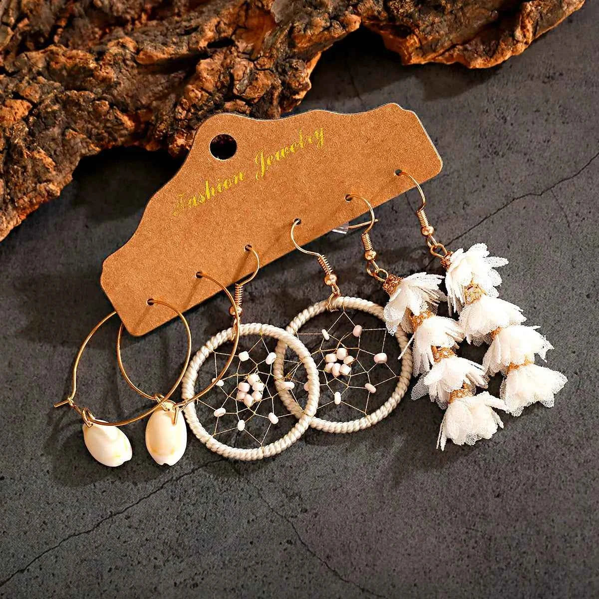 Boho Ethnic Dangle/Round Earrings For Women Vintage Fashion 2024 Earrings Sets Pendientes Earring Unusual Pendant Jewelry Female