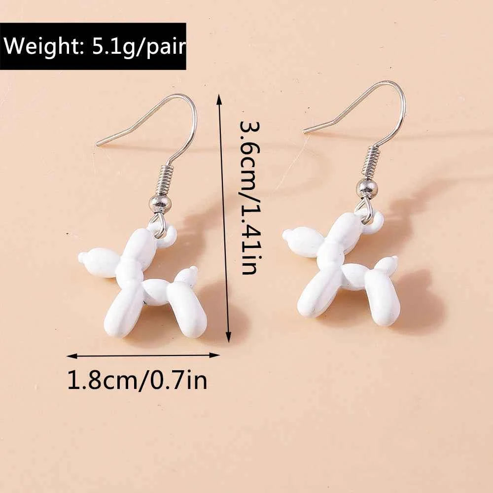 New Cute Colorful Creative Puppy Dog Earrings For Women Girls Simple Cartoon Animal Earring Pendants Lovely Jewelry Accessories