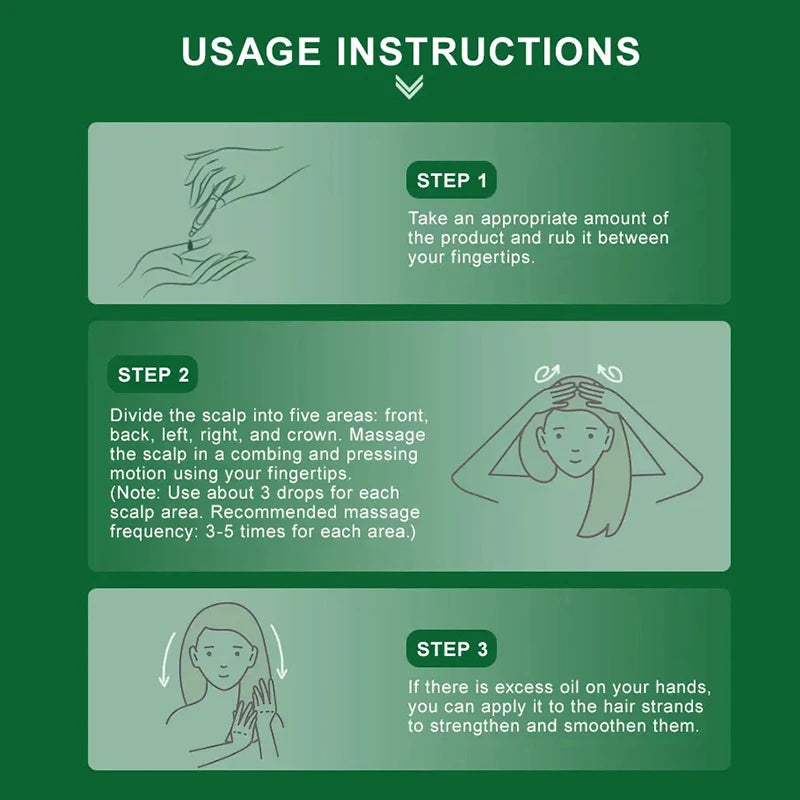 PURC Rosemary Oil Hair Growth Products for Man Women Ginger Anti Hair Loss Fast Regrowth Thicken Oils Scalp Treatment Hair Care - NamafadStore