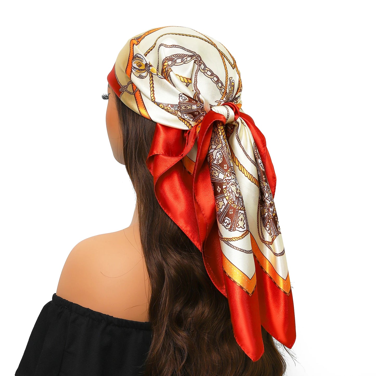 Popular Shawls Europe And America Fashion Bandannas New Print Sunscreen 90X90CM Kerchief Four Seasons Luxury Square Silk Scarves