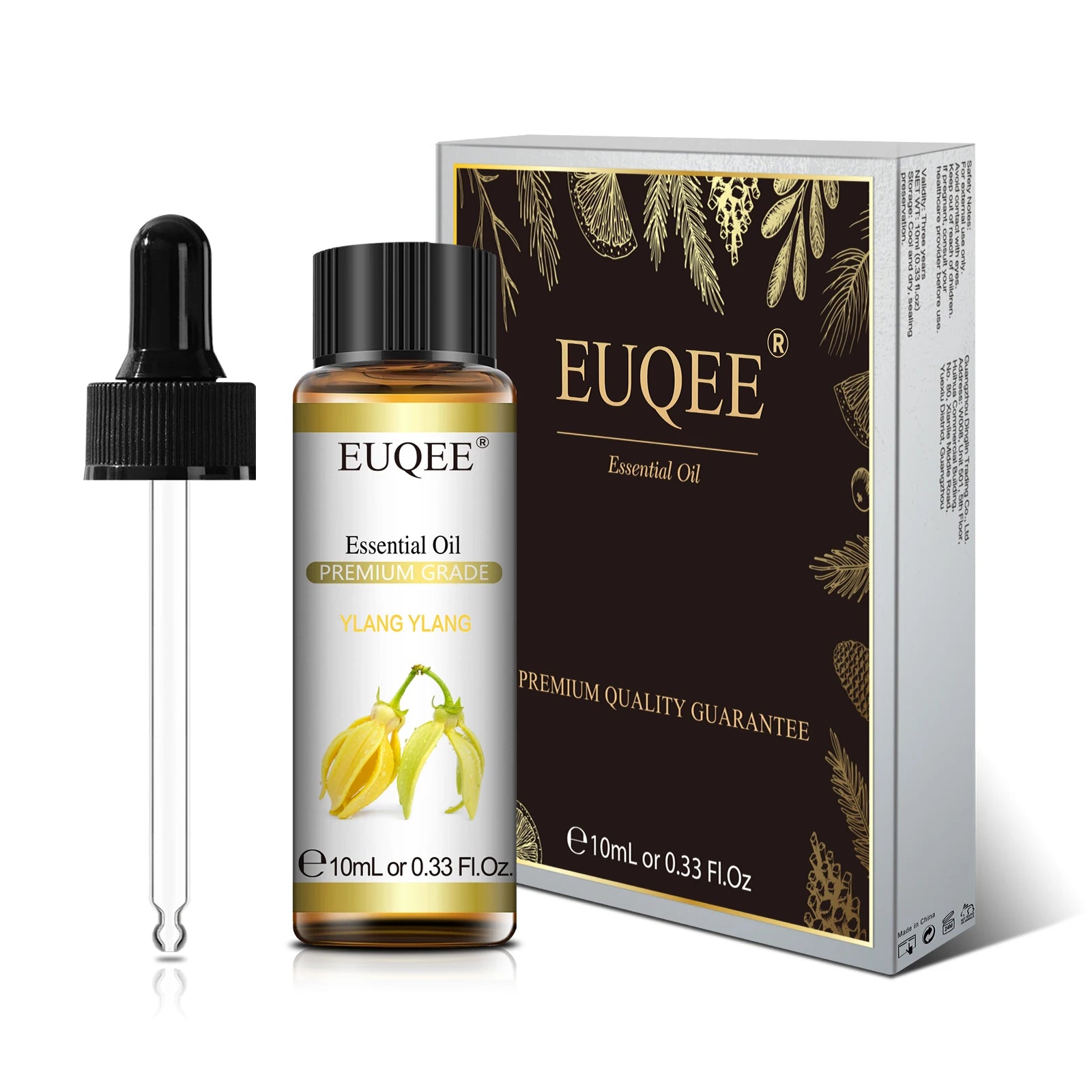 EUQEE 10ml Pure Essential Oil Peppermint Palo Santo Bergamot Eucalyptus Lavender Cinnamon Cedarwood Aromatherapy Essential Oils - NamafadStore