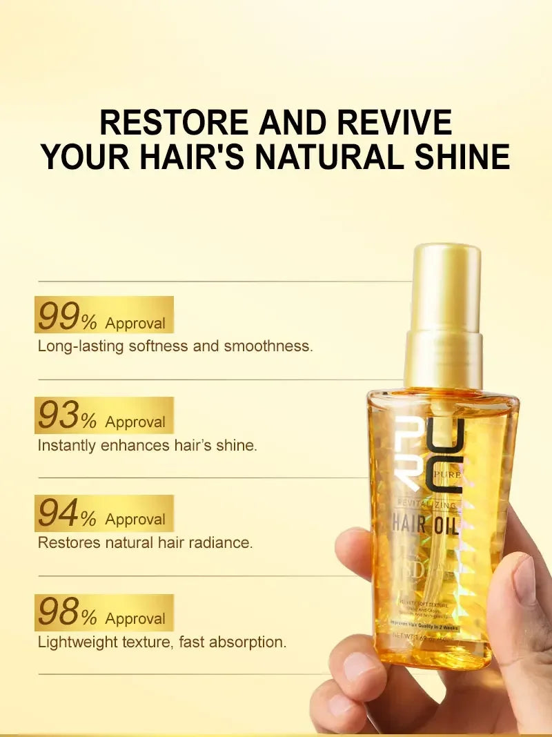 PURC Morocco Oil Nourishing Hair Oil Smoothing Shine Soft Hair Serum Repair Damaged Frizz Dry Hair Treatment Hair Care New