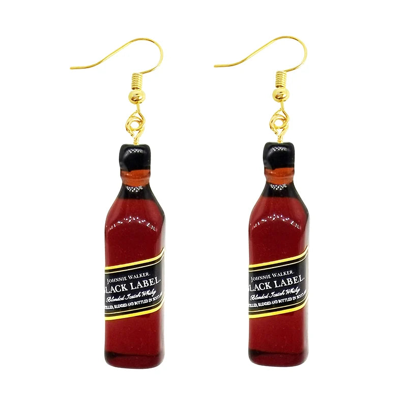 Women Earring Resin Drop Funny Custom Cute Girls Eardrop Kids Chocolate Strawberry Hamburger Hot Dog Mushroom Broccoli Coffee