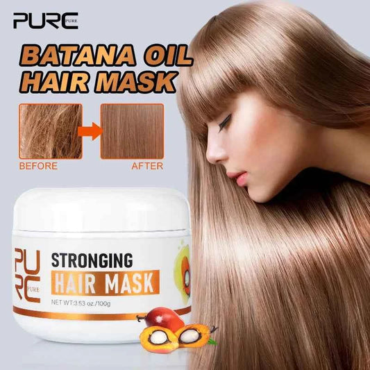 PURC Hair Mask Batana Oil Smoothing Straightening Repair Damaged Hair Anti-Frizz Nourish Shine Hair Treatment Hair Care Products