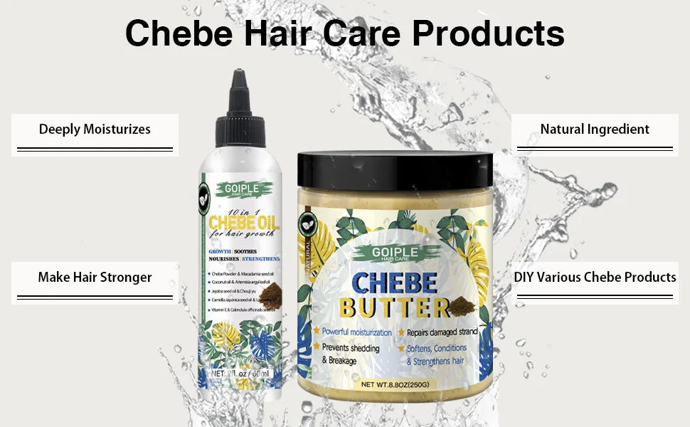 Natural African Chebe Powder for Hair Growth Moisturizing Essence Scalp Care Butter Treatment Repair Damaged Anti Loss Oil Serum - NamafadStore