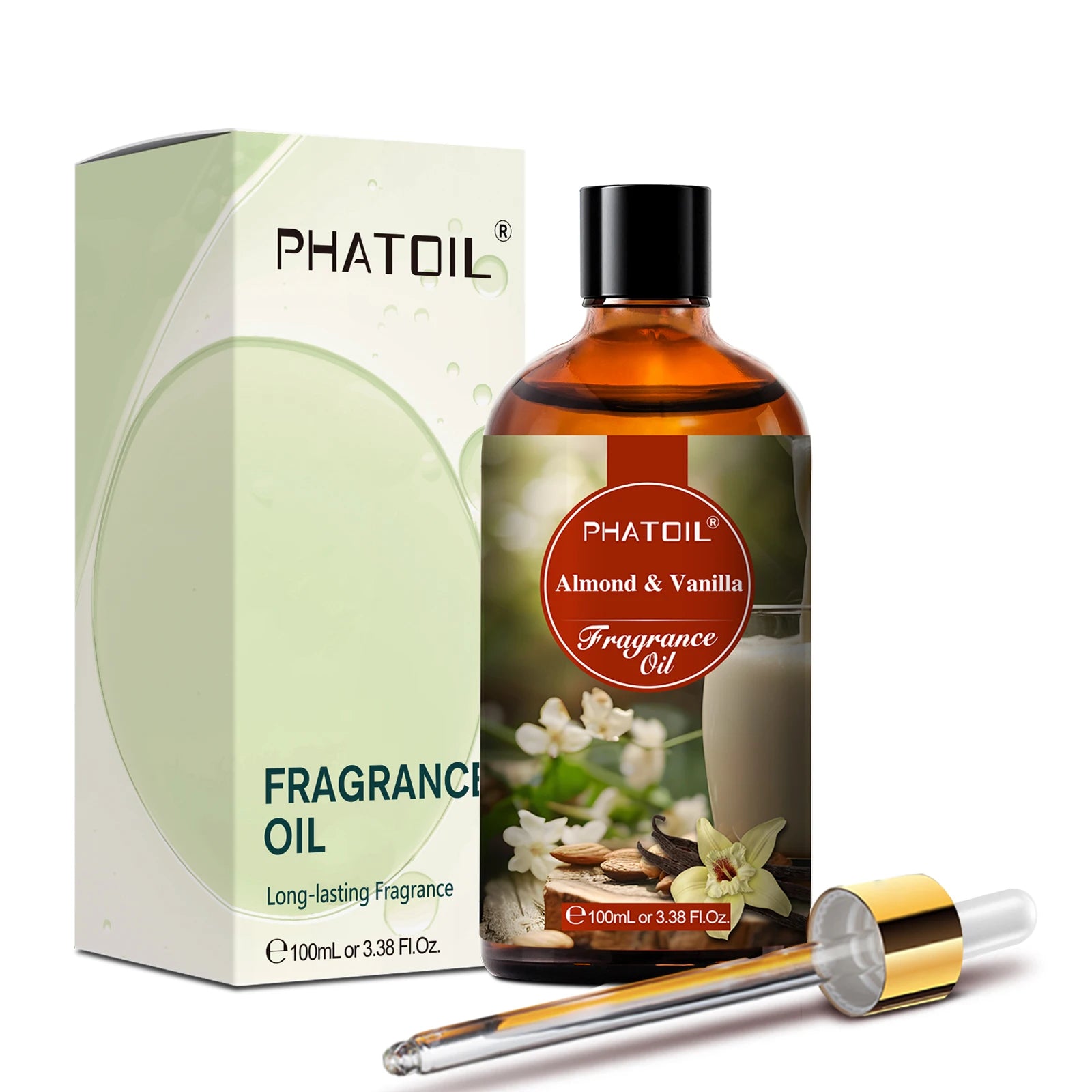 PHATOIL Almond & Vanilla Fragrance Oil For Diffuser Aromatherapy 100ml Fruit Carnival Premium Orchid Dreamscape Aroma Oils - NamafadStore