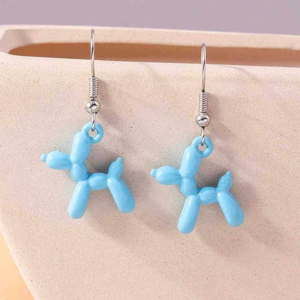 New Cute Colorful Creative Puppy Dog Earrings For Women Girls Simple Cartoon Animal Earring Pendants Lovely Jewelry Accessories
