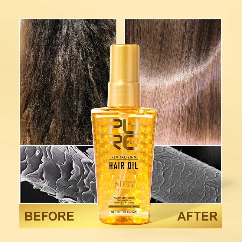 PURC Morocco Oil Nourishing Hair Oil Smoothing Shine Soft Hair Serum Repair Damaged Frizz Dry Hair Treatment Hair Care New