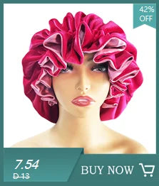 Women Satin Bonnet Fashion Double Layer Silky Big Bonnet for Lady Sleep Cap Head Wrap Hair Styling Accessories