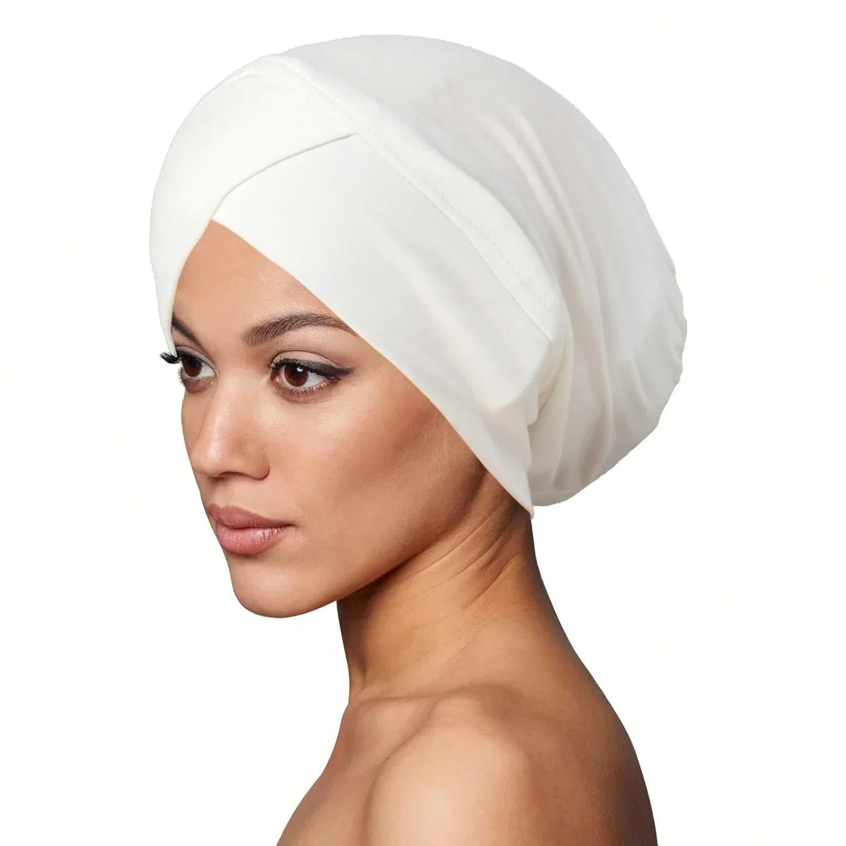 New African Print Turban Beanie for Women - Flower Beanie, Muslim Hijab, Head Wrap, and Hair Loss Bandana