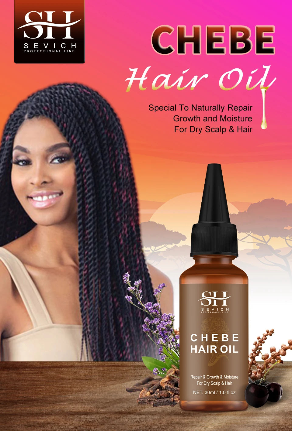 Fast Hair Growth Oil African Crazy Traction Alopecia Chebe Hair Mask Anti Hair Break Hair Strengthener Hair Loss Treatment Spray - NamafadStore