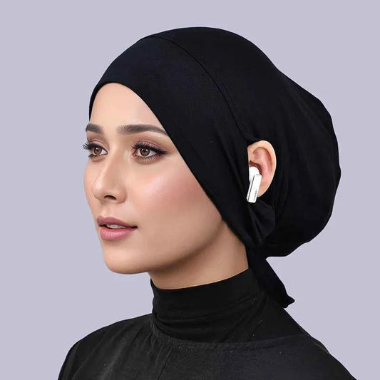Adjustable Modal Under Cap With Ear Hole Hijab Caps Solid Muslim Hijab Inner Scarf Lady Bandanas Cap Under Caps Soft Hijab
