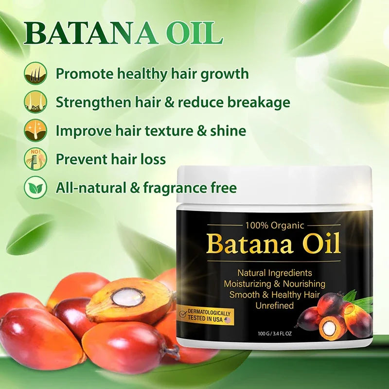 100% Raw Batana Oil For Hair Growth Organic Batana Oil Eliminates Split Ends for Men & Women Moisturize And Repair Hair