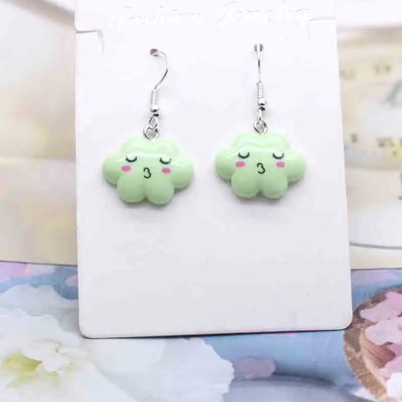 Earring For Women Resin Handmade Cute Animals Ice Cream Drinks Candy Fruits Pissa Drop Earrings Funny Gift
