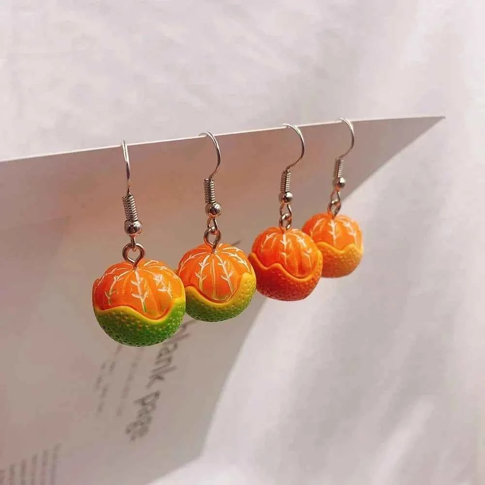 Beer Festival Wine Glass Orange Juice Earrings Fashion 2D Flat Design Earrings Women Girls Party Jewelry Gift Give To Friends