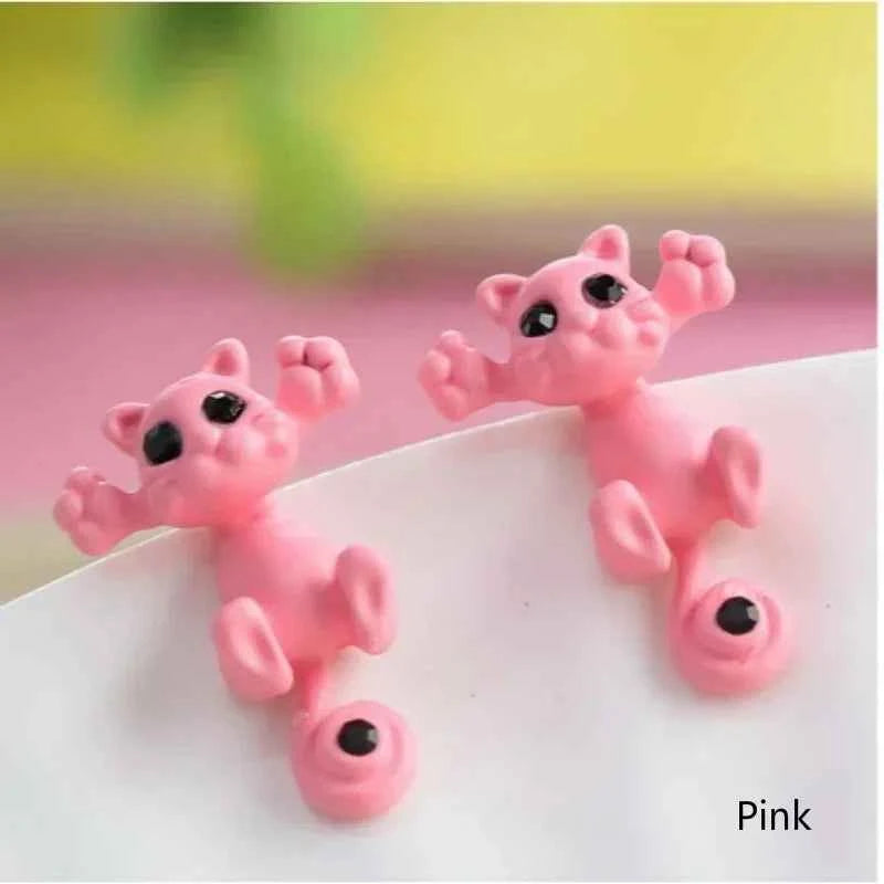 1pair Cute Cat Stud Earrings For Women Multiple Color Classic Fashion Kitten Animal Jewelry Girls Jewelry accessories