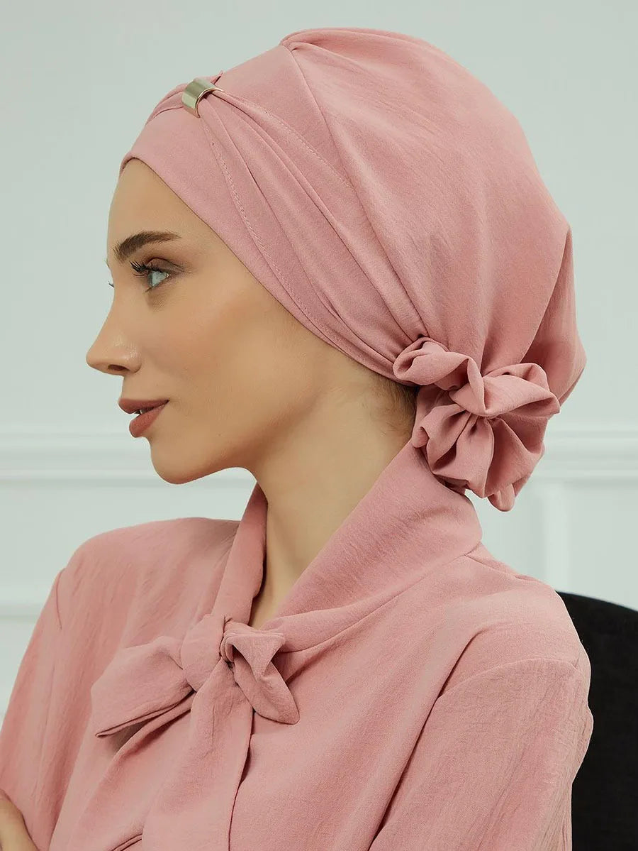 Muslim Solid Instant Turban Hat Hijab Women Caps Islamic Bandana Bonnet Fashion - NamafadStore