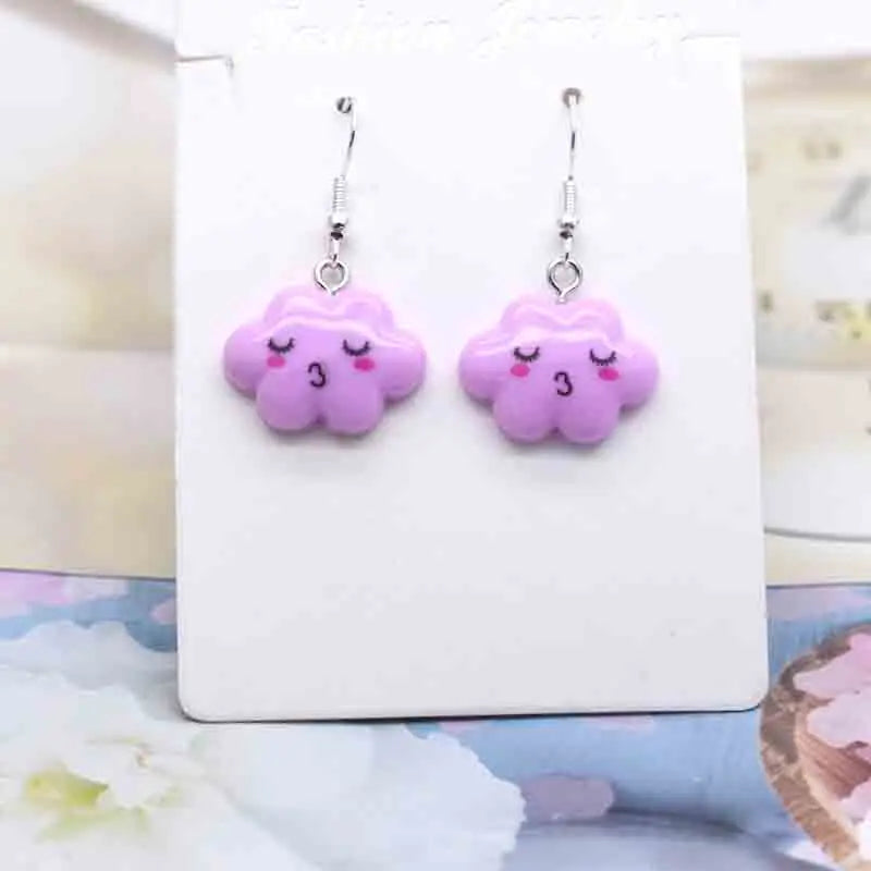 Earring For Women Resin Handmade Cute Animals Ice Cream Drinks Candy Fruits Pissa Drop Earrings Funny Gift