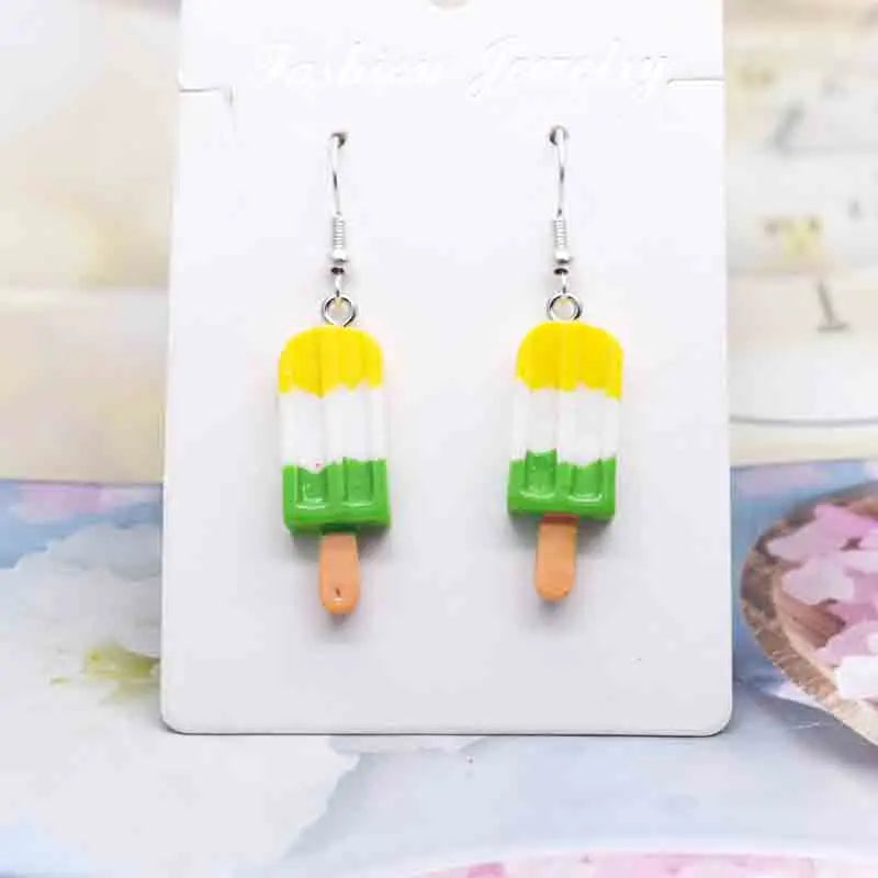 Earring For Women Resin Handmade Cute Animals Ice Cream Drinks Candy Fruits Pissa Drop Earrings Funny Gift