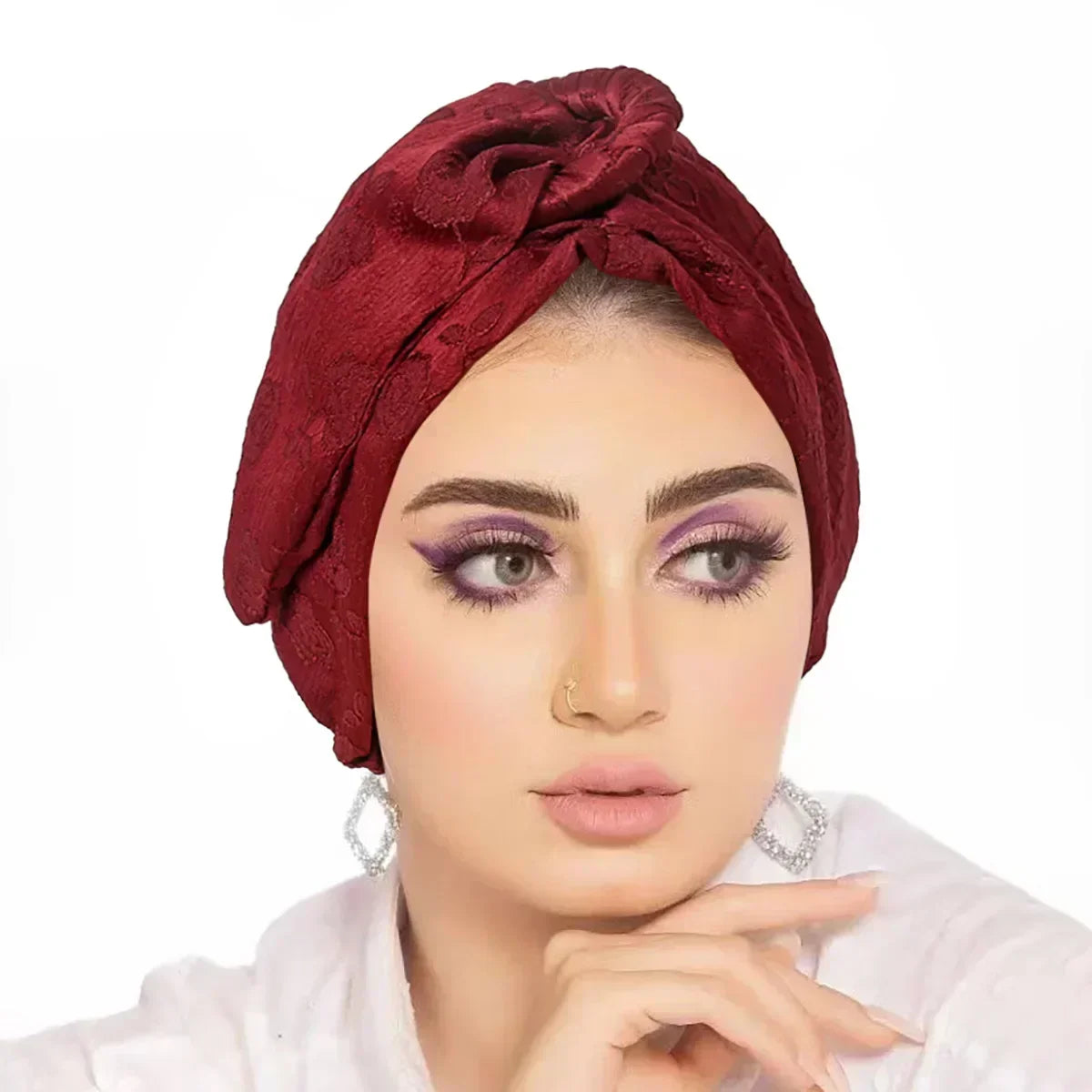 Women Sequin Turban Hat for Hair Loss, Chemo Cap, and Headscarf - Stylish Indian Beanie Bonnet for Muslim Women
