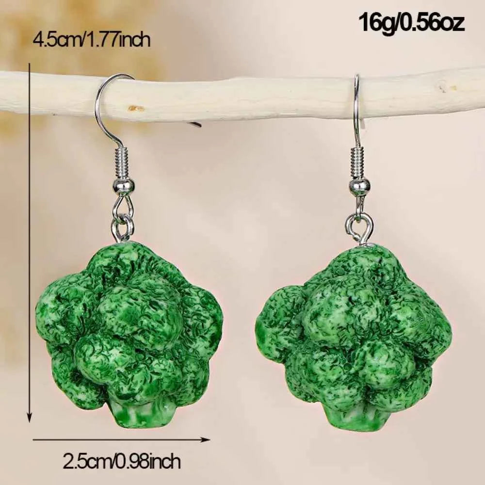 Bohemia Earrings Simulated Vegetable Dangle Earring Korean Style Broccoli Cute Earrings Lettuce, Onion Mushroom Earrings