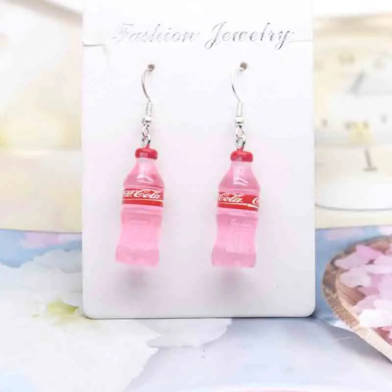 Earring For Women Resin Handmade Cute Animals Ice Cream Drinks Candy Fruits Pissa Drop Earrings Funny Gift