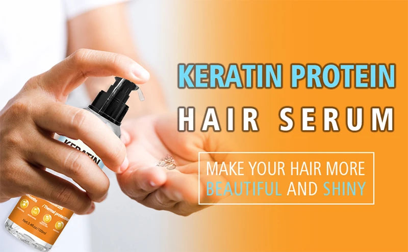 Keratin Protein Serum Repair Damaged Treatment Smooth Moisturize Curly Thermal Protector for Hair Care Conditioner Essence Oil