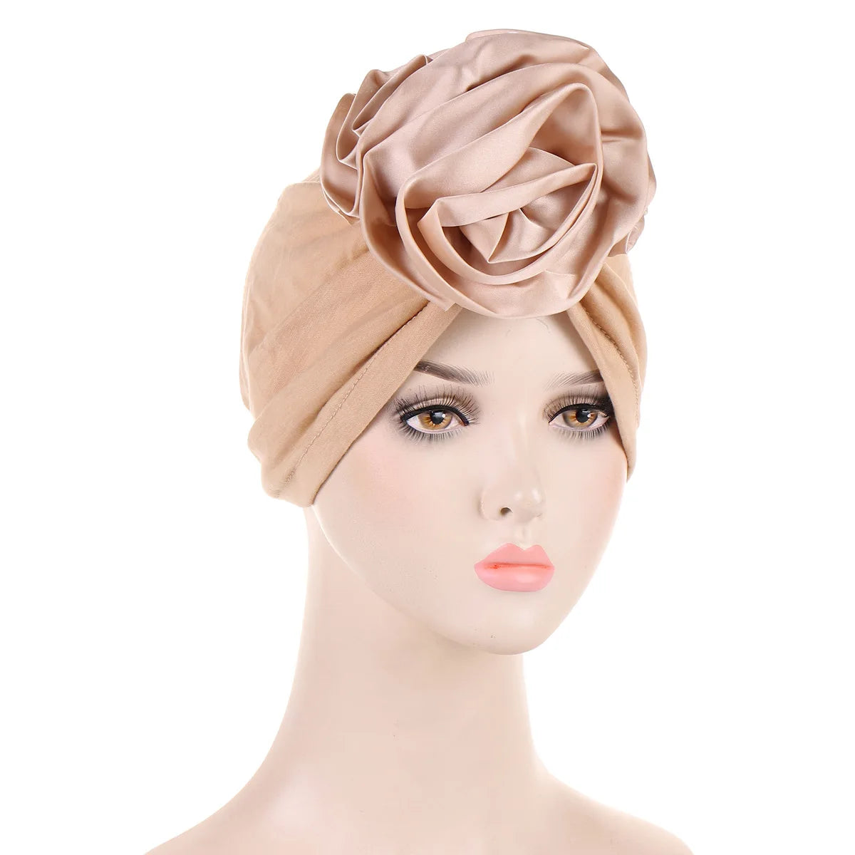 Fashion Satin Flowers Turban Hijab Hats African Head Wraps Elastic Muslim Hats Breathable Chemo Cap For Women Girls - NamafadStore