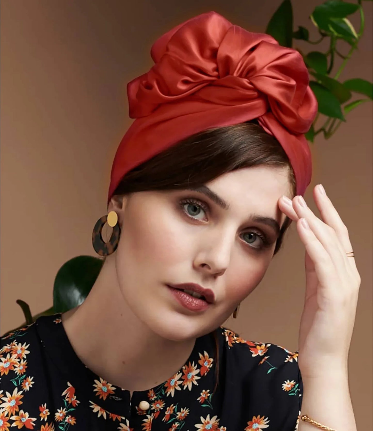 2023 French Vintage Twist Turban Hat Fashion Female Cotton Bandana Headband Women's Hair Cover Cap Floral Print Lady Head Wraps - NamafadStore