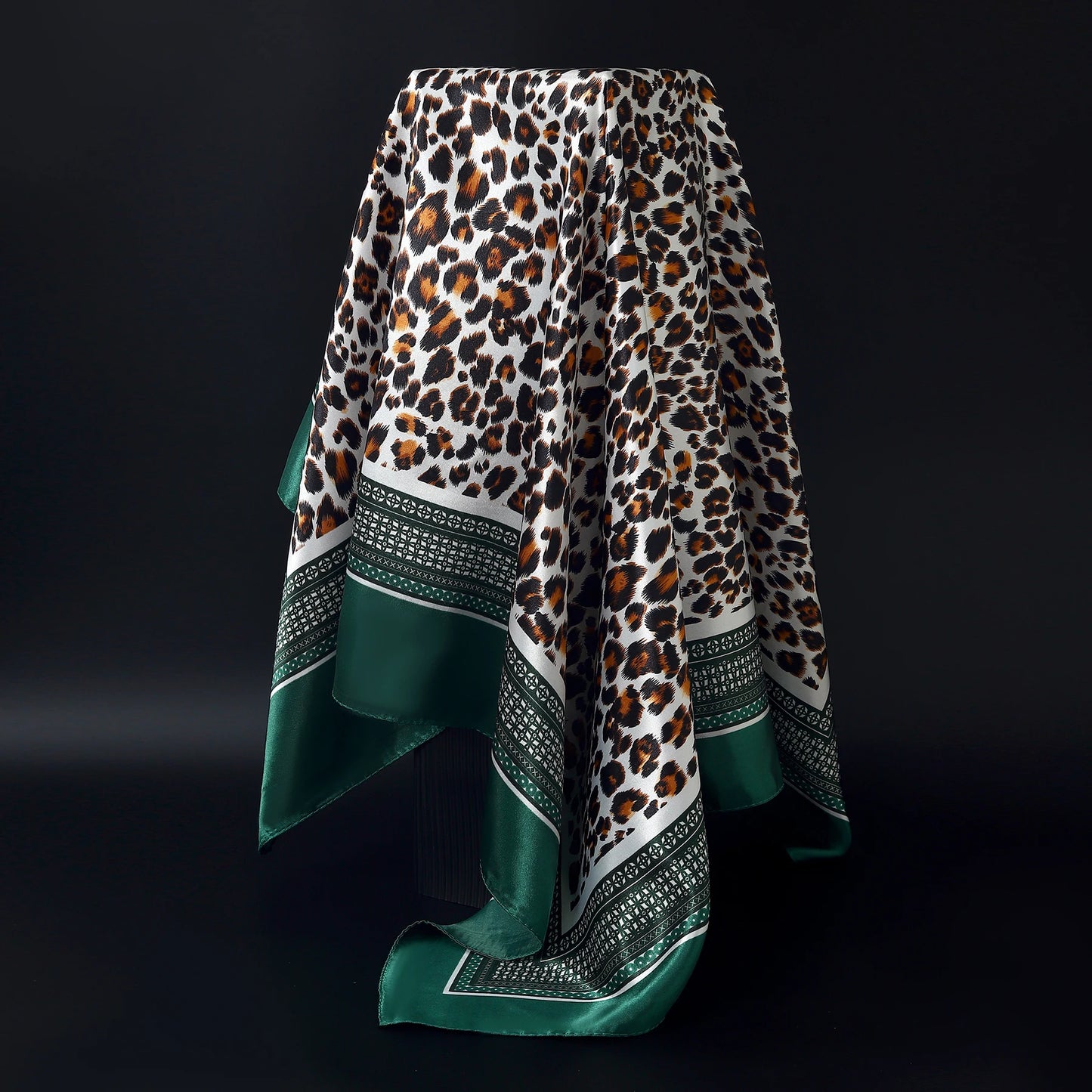 90*90cm Silk Scarf Women Print Hair Neck Square Office Ladies Shawl Bandanna Muslim Hijab Handkerchief Muffler Foulard female