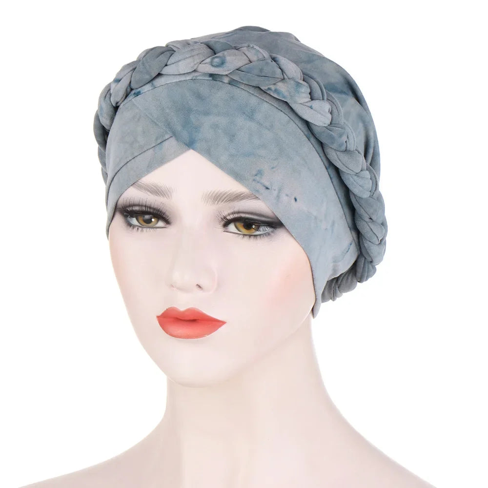 Women Muslim Braid Turban Hat for Cancer Chemo Hair Loss Cover Beanie Bonnets - Stylish and Comfortable