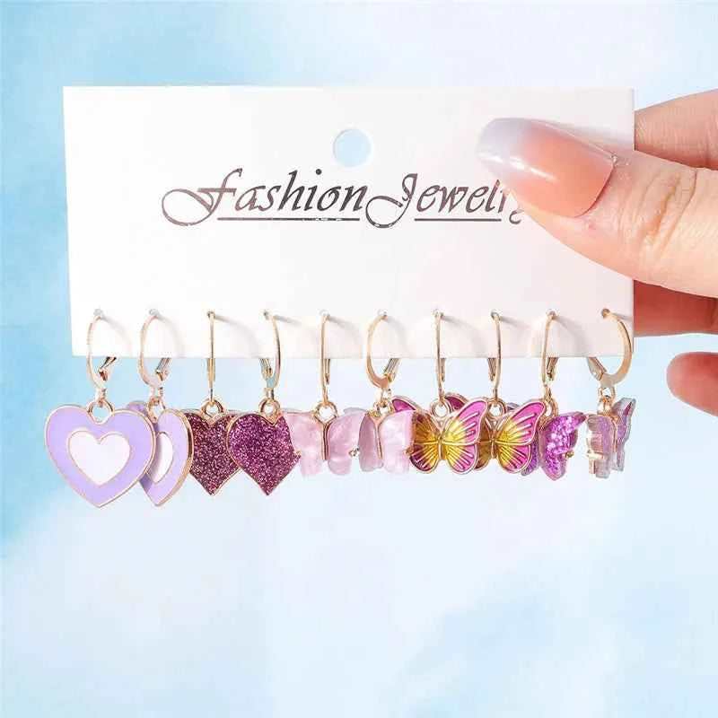 New In Mixed 10pcs Cute Sweet Donut Earring Set Lovely Resin Simulation Food Dangle Earrings for Woman Kids Jewelry Set Gifts