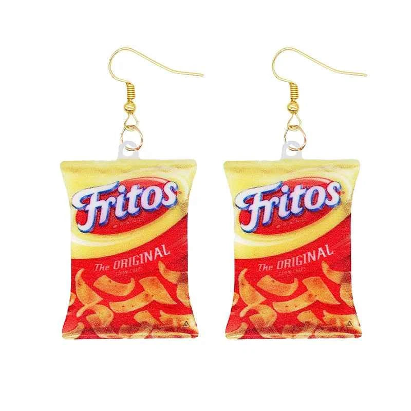 Earrings for Women Earrings Acrylic Cute Snacks Potato Chips Girls Foods Funny