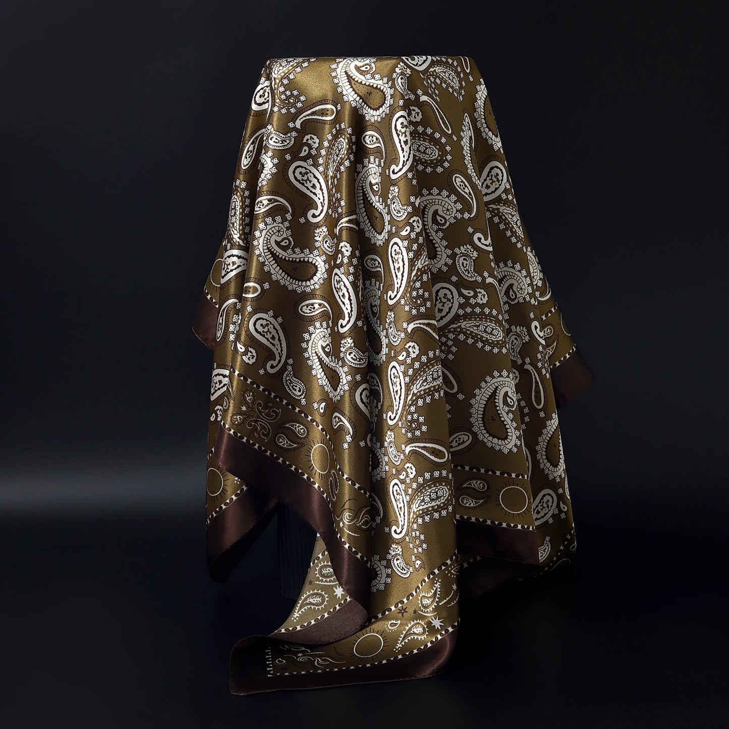 Luxury Brand Silk Scarf Fashion Foulard Satin Shawl Leopard 90*90cm Square Head Scarves Women Bandanna Pareo Headscarf - NamafadStore