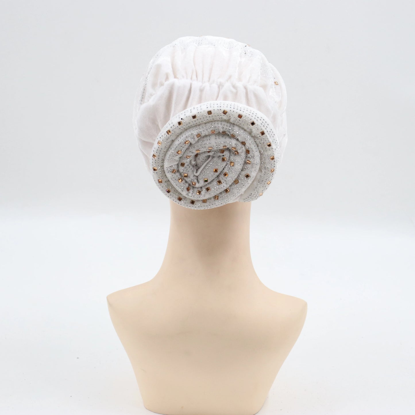 Soft Velvet Turban Cap for Women Muslim Headscarf Bonnet Elastic Female Headpiece Stylish Glitter Diamonds African Head Wraps - NamafadStore