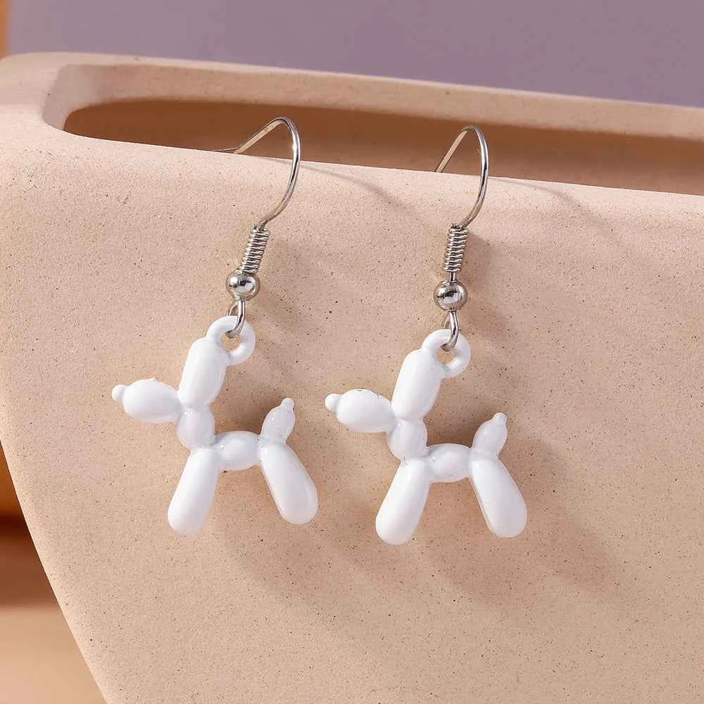 New Cute Colorful Creative Puppy Dog Earrings For Women Girls Simple Cartoon Animal Earring Pendants Lovely Jewelry Accessories