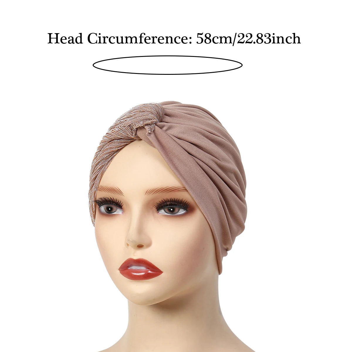 Solid Color Women Muslim Hijab Caps Wrap Head Indian Turban Bonnet Fashion Headdress Islamic Clothing Accessories - NamafadStore