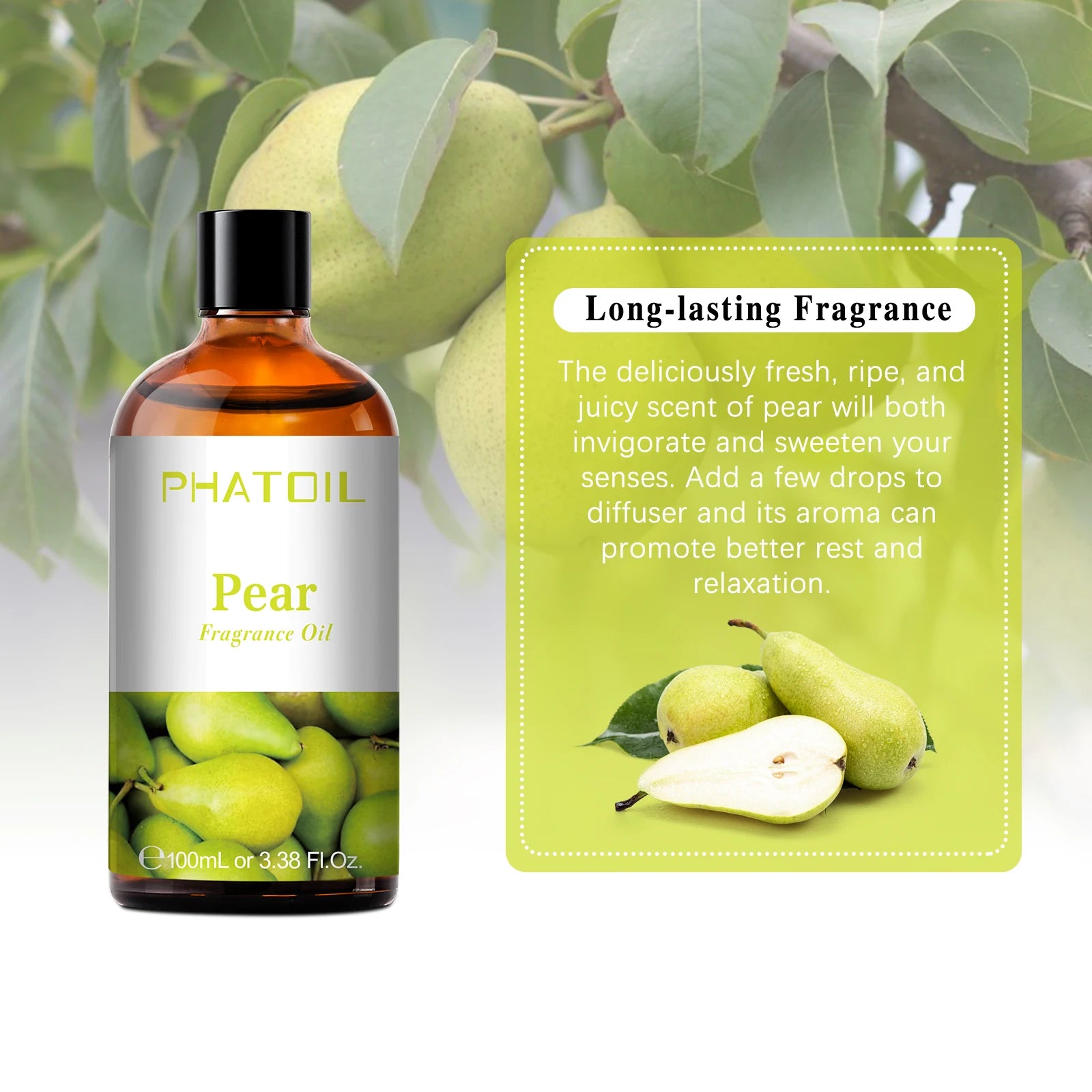 PHATOIL 100ml Aromatherapy Fragrance Oil Coconut & Vanilla Strawberry Cherry Lemon Papaya Aroma Oils For Diffuser Candle Making - NamafadStore