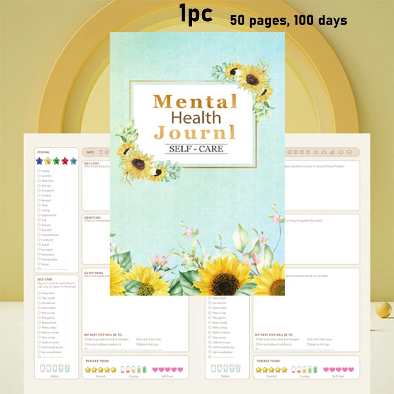 100-Day Mental Wellness Journal - Guided Diary for Self-Care, Meditation & Emotional Tracking - Mental Daily Journal