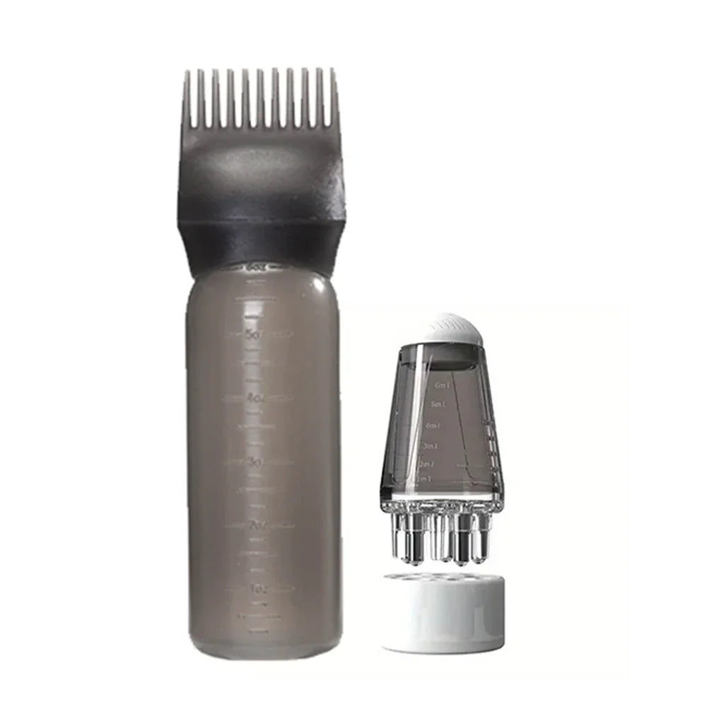 2-piece Hair Dye Tool Set 6.09oz Hair Oil Applicator Bottle and1ml Dil Hair Growth Solid Hair Comb Salon Hairdressing Tools