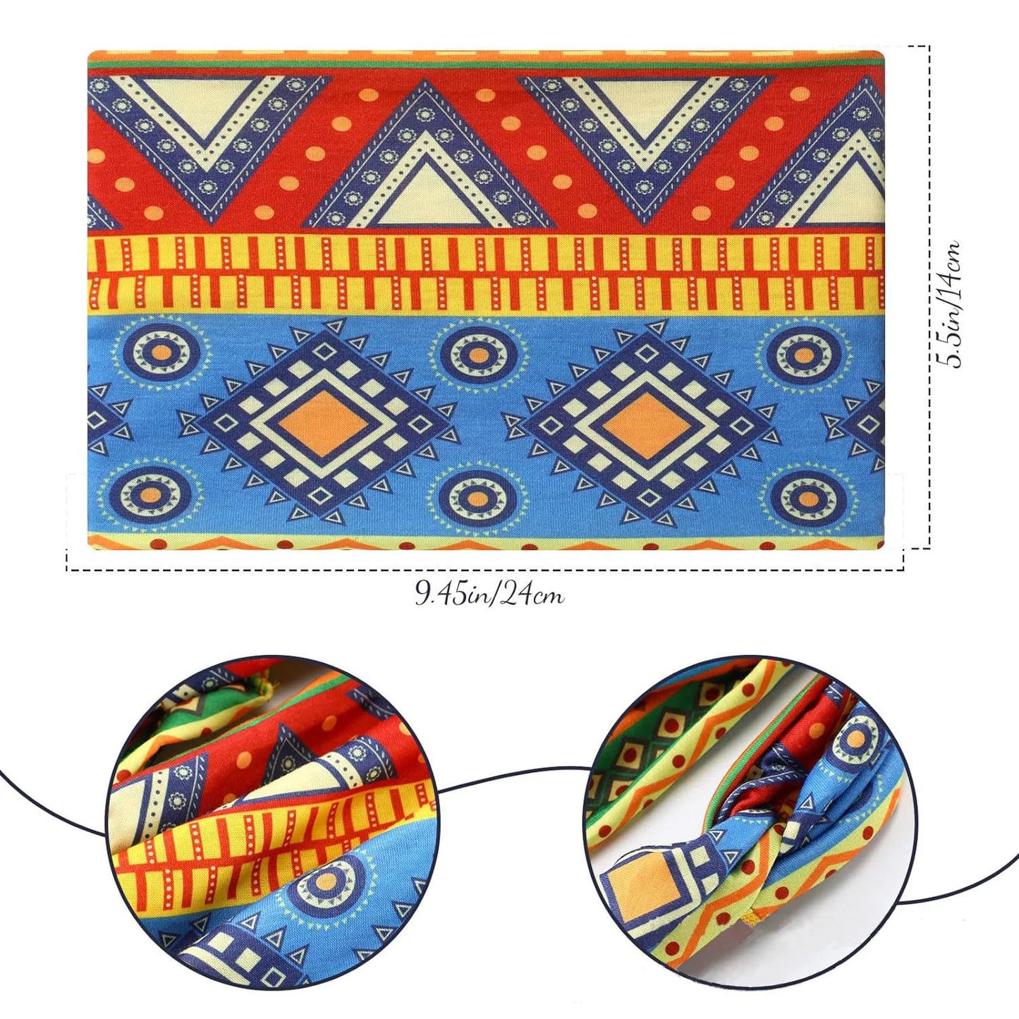 Widening High Strength Bohemian Yoga Sports Headband African Style Headband - NamafadStore