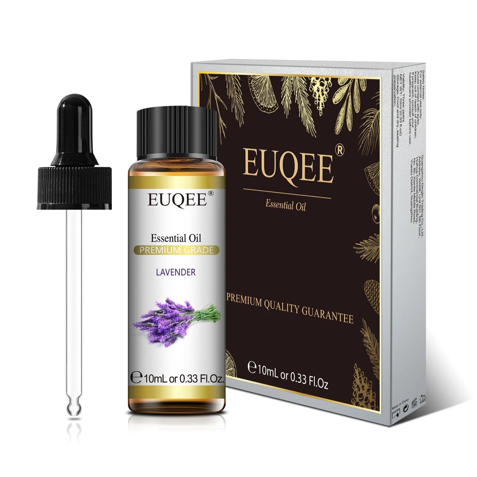 EUQEE 10ml Pure Essential Oil Peppermint Palo Santo Bergamot Eucalyptus Lavender Cinnamon Cedarwood Aromatherapy Essential Oils - NamafadStore