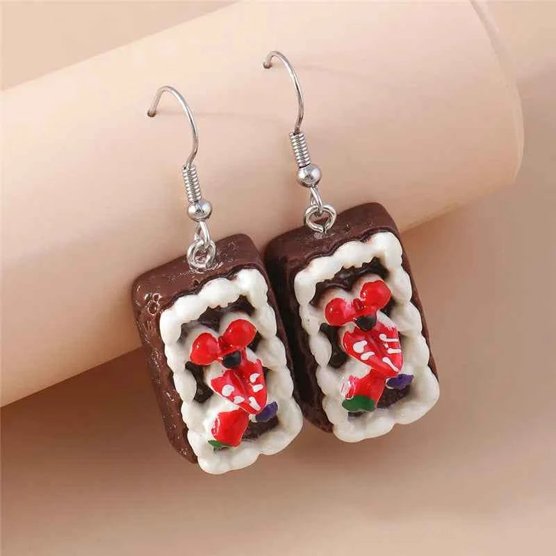 Aihua New In Fashion Women Earrings Cute Resin Food Snacks Potato Chips Earrings Handmade Party Jewelry Gifts