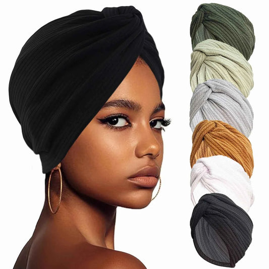Women's Fashion Knitted Cross Turban Hat Bohemian Knitted Cross Wrap Hat Indian Hat Turban Hat