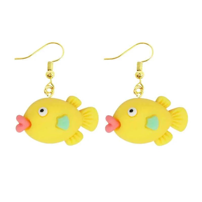 Earring For Women Resin Drop Funny Custom Cute Girls Gift Eardrop Kids Animal Duck Rabbit Flamingo Bird Jellyfish Cat