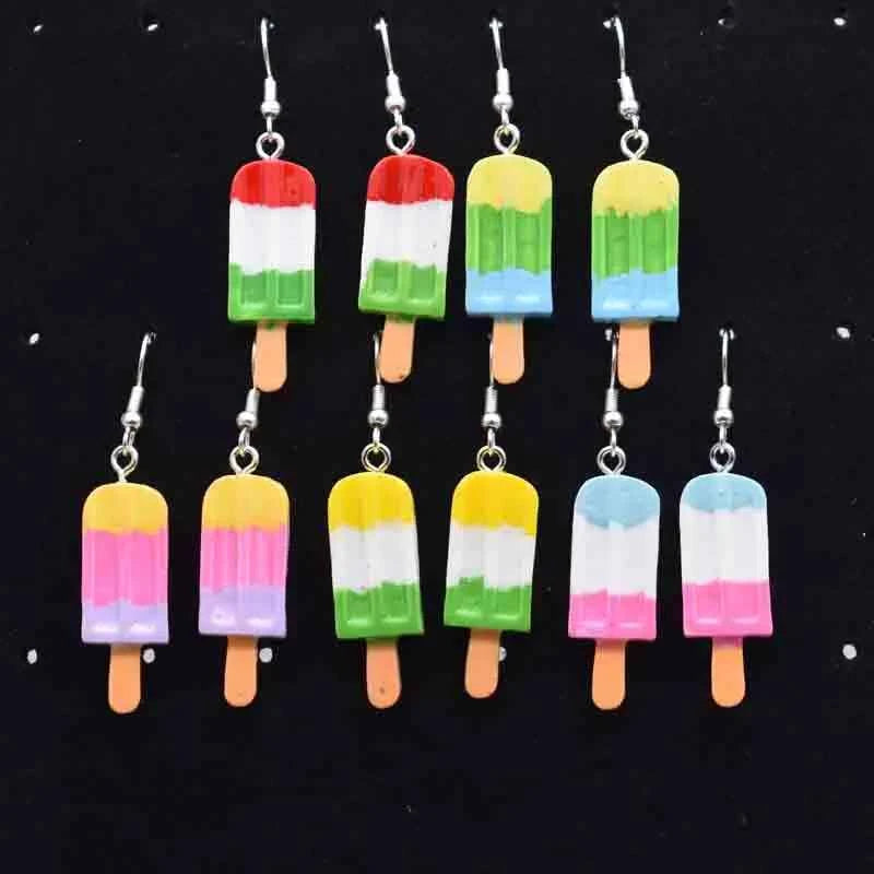 Earring For Women Resin Handmade Cute Animals Ice Cream Drinks Candy Fruits Pissa Drop Earrings Funny Gift