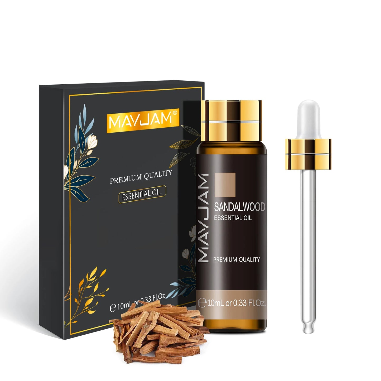 MAYJAM 10ml Pure Essential Oil Lavender Eucalyptus Vanilla Sandalwood Jasmine Bergamot Lemongrass Cinnamon Grapefruit 1pc - NamafadStore