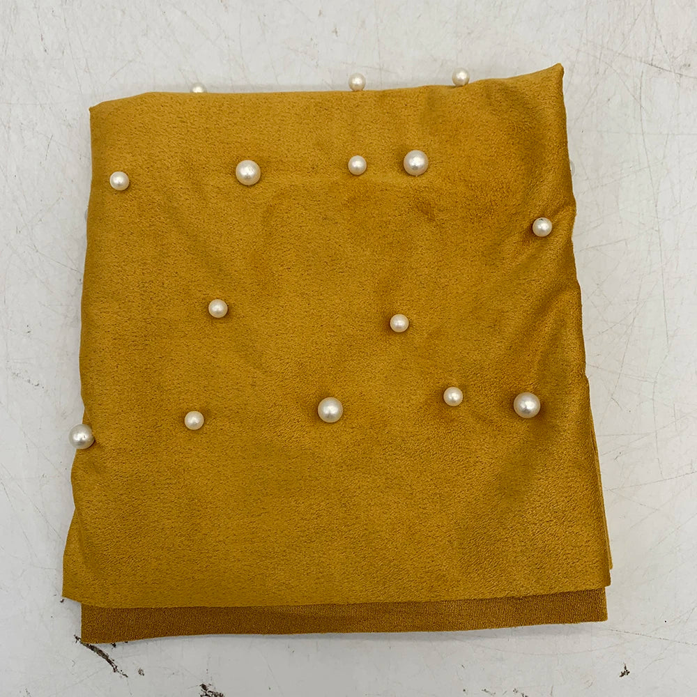 2024 Suede Twisted Turban Cap for Women Beading Head Wraps Bonnet Muslim Headscarf Hat Lady Wrap Head Scarf - NamafadStore