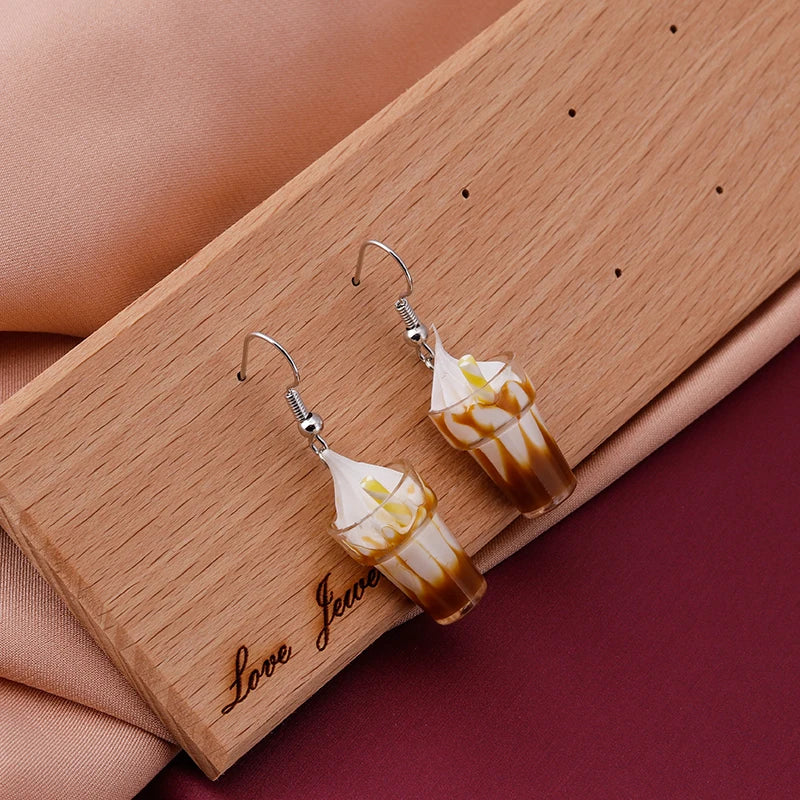 Sweet Food Cake Drop Earrings for Women Girls Party Holiday Jewelry Gifts