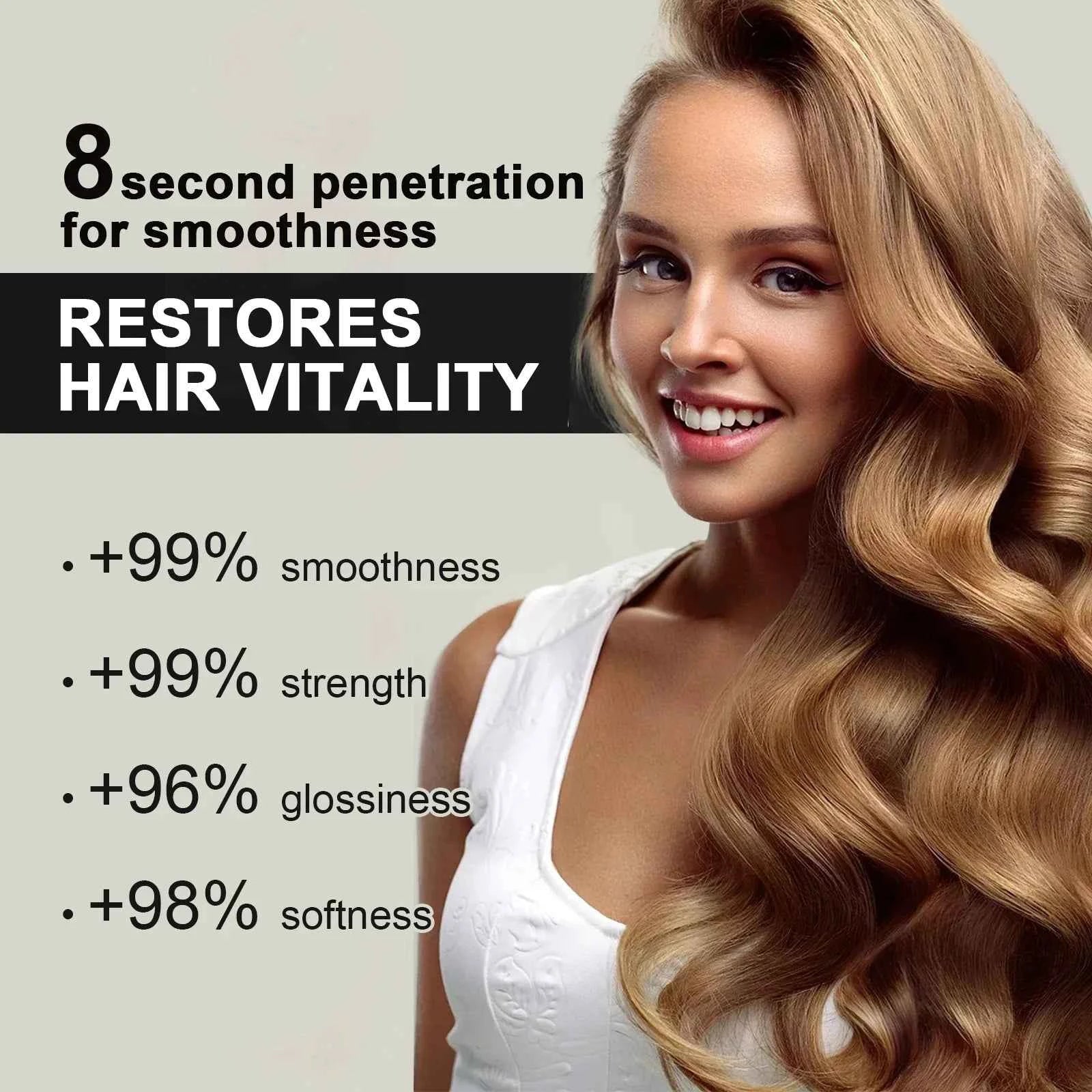 Keratin Hair Care Cream 8 Seconds Hair Mask Improves Frizzy Tangled Prevents Breakage and Splitting Hair Care Product